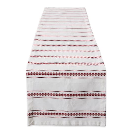 DII® 72" Barn Red Zig Dobby Stripe Table Runner